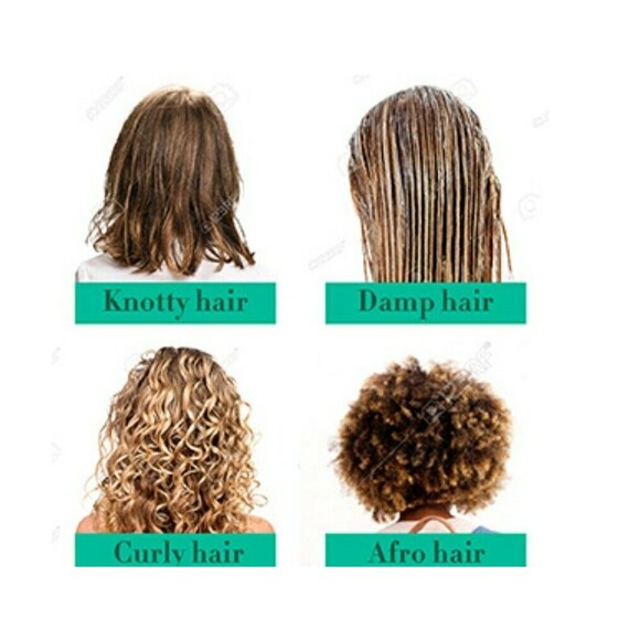 Detangler Hair Brush EZ Anti-Static Scalp Comb Salon‎ Styling Tool Green - Picture 8 of 9